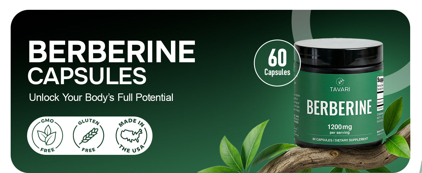 TAVARI Berberine 1200mg | 60 Capsules